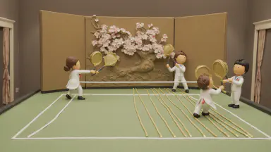 国立博物館、テニスで屏風修復に挑戦　金箔ボレーは芸術かエラーか - Style 4