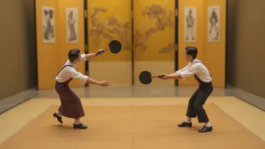 国立博物館、テニスで屏風修復に挑戦　金箔ボレーは芸術かエラーか - Style 11