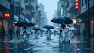 Cities Turn Into Bio-Villages Amid Rainy Season, Umbrellas Certified as Protective Gear - Main Image