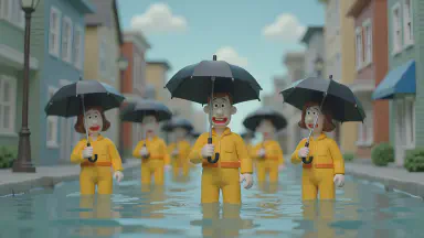 Cities Turn Into Bio-Villages Amid Rainy Season, Umbrellas Certified as Protective Gear - Style 1