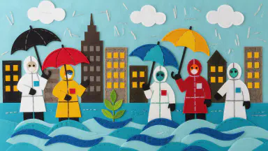 Cities Turn Into Bio-Villages Amid Rainy Season, Umbrellas Certified as Protective Gear - Style 3