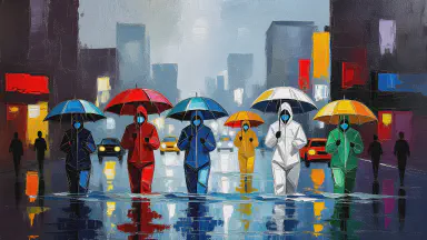 Cities Turn Into Bio-Villages Amid Rainy Season, Umbrellas Certified as Protective Gear - Style 10