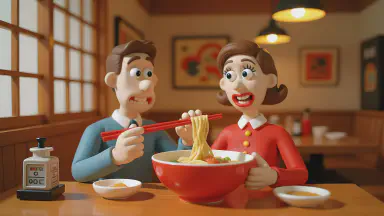 Smart Chopsticks Issue Arrest Notices for Illegal Slurping Sounds - Style 1