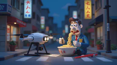 Smart Chopsticks Issue Arrest Notices for Illegal Slurping Sounds - Style 2