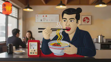 Smart Chopsticks Issue Arrest Notices for Illegal Slurping Sounds - Style 4