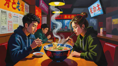 Smart Chopsticks Issue Arrest Notices for Illegal Slurping Sounds - Style 7