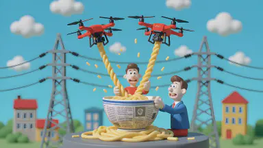 Soba Delivery Drones Tangle Mid-Air, Cause Blackout - Style 1