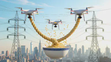 Soba Delivery Drones Tangle Mid-Air, Cause Blackout - Style 5