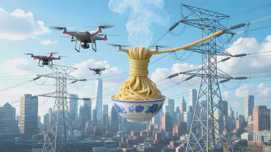 Soba Delivery Drones Tangle Mid-Air, Cause Blackout - Style 6