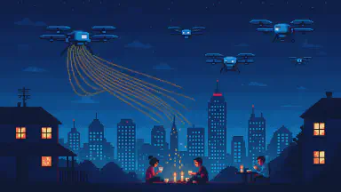 Soba Delivery Drones Tangle Mid-Air, Cause Blackout - Style 7