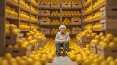 National Senior Federation Unifies Retirement Funds as 'Physical Lemon Payment'; Pension Offices Enveloped in Citrus Aroma - Style 3