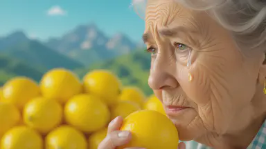 National Senior Federation Unifies Retirement Funds as 'Physical Lemon Payment'; Pension Offices Enveloped in Citrus Aroma - Style 4