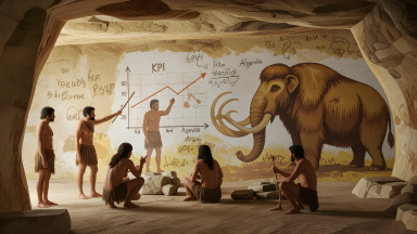 Ancient Humans May Have Gone Extinct from Making PowerPoints: 'Agenda' and 'KPI' Found on Cave Walls - Main Image