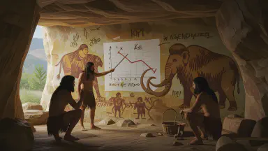 Ancient Humans May Have Gone Extinct from Making PowerPoints: 'Agenda' and 'KPI' Found on Cave Walls - Style 3