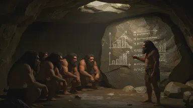 Ancient Humans May Have Gone Extinct from Making PowerPoints: 'Agenda' and 'KPI' Found on Cave Walls - Style 4