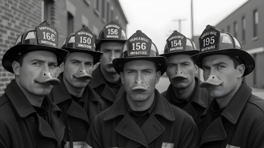 All "Duck Faces" Were Remote-Controlled from Space. Firefighters May Have Unconsciously Inherited "Reception Pose" - Main Image