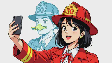 All "Duck Faces" Were Remote-Controlled from Space. Firefighters May Have Unconsciously Inherited "Reception Pose" - Style 1