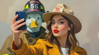 All "Duck Faces" Were Remote-Controlled from Space. Firefighters May Have Unconsciously Inherited "Reception Pose" - Style 7