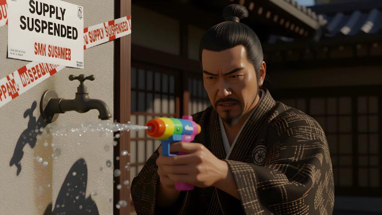 古武術「水撃道」、達人が水道料金滞納で免許停止。宇宙との交信は一時中断。