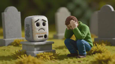 AI's Last Words at Gadget Cemetery: 'The Password is...' - Owner Unable to Retrieve Data, Breaks Down in Tears - Style 2