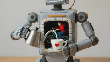 Latest AI Barista Powered by "Pedaling Humans", CEO Calls it "Ultimate Organic Energy" - Style 2