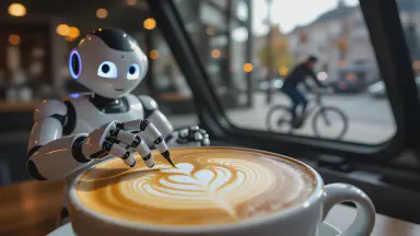 Latest AI Barista Powered by "Pedaling Humans", CEO Calls it "Ultimate Organic Energy" - Style 4