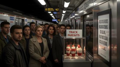 "Apologies for Delays Served as Parfait" - New Sweet Created on Heat-Warped Rails Goes on Sale Today