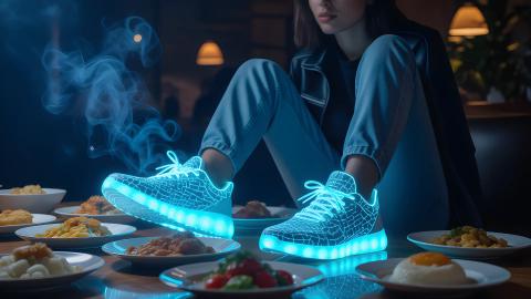 AIスニーカー、着用者の胃と同期し食事を「肩代わり」消化。ただし靴も胸焼け