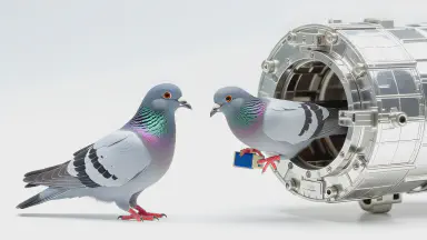 All Satellites Down. Last Hope Was Space Carrier Pigeons Bred by the 'Tokugawa Family'... NASA Releases Ancient Documents - Style 2