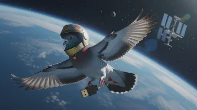All Satellites Down. Last Hope Was Space Carrier Pigeons Bred by the 'Tokugawa Family'... NASA Releases Ancient Documents - Style 3