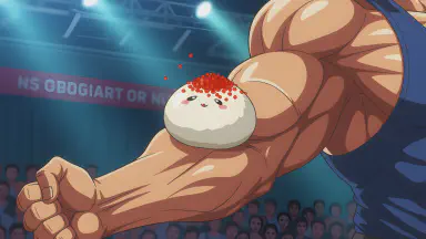 Grandma's Spicy Ohagi Causes Illegal Muscle Growth; Bodybuilding World Trembles as Sweet Shop Owner Becomes Wanted 'Muscle Trafficker' - Style 2