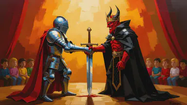 "This is Overtime!" Hero Strikes by Stabbing Holy Sword into Floor, Forms Union with Demon Lord - Style 5
