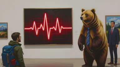 "I Thought I Was Going to Die" Heart Rate Graph Wins Contemporary Art Award. Bear Demands Credit as "Co-Creator" - Style 3
