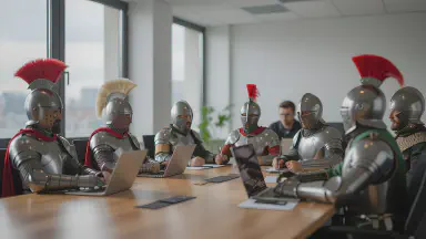 New Ordinance Mandates 'Armor Wearing' for Online Debates to Combat Flame Wars. Wi-Fi Blockage Forces Physical Termination of Discussions - Style 2