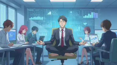 AI HR Appoints 'Chief Silence Officer' to Maximize Meeting Productivity. KPI is Seconds of 'Awkward Silence' - Style 1