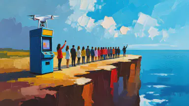 "Likes" Worth Your Life: Government Turns Dangerous Cliffs into Gacha-Based Photo Spots. Grand Prize: "Immediate Drone Rescue" - Style 5