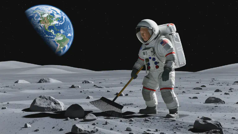 月面枯山水、まさかの低評価レビュー。「石の配置に哲学がない」と酷評され、庭師を緊急射出