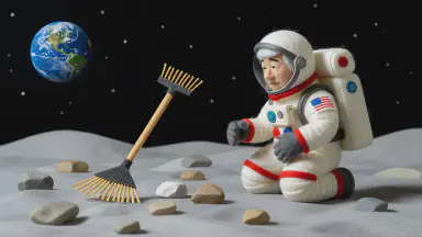 月面枯山水、まさかの低評価レビュー。「石の配置に哲学がない」と酷評され、庭師を緊急射出 - Style 1