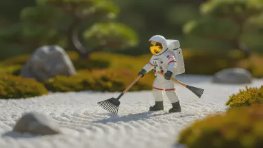 月面枯山水、まさかの低評価レビュー。「石の配置に哲学がない」と酷評され、庭師を緊急射出 - Style 2