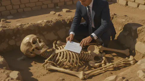 「故人にも納税の義務」市、出土した人骨に3000年分の滞納請求書を送付