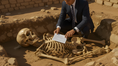 「故人にも納税の義務」市、出土した人骨に3000年分の滞納請求書を送付 - Main Image