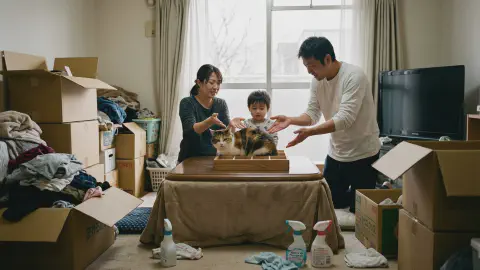 大掃除「猫の手」派遣、進捗率0％で継続決定 —— 全派遣猫が「段ボール検品」でストライキ