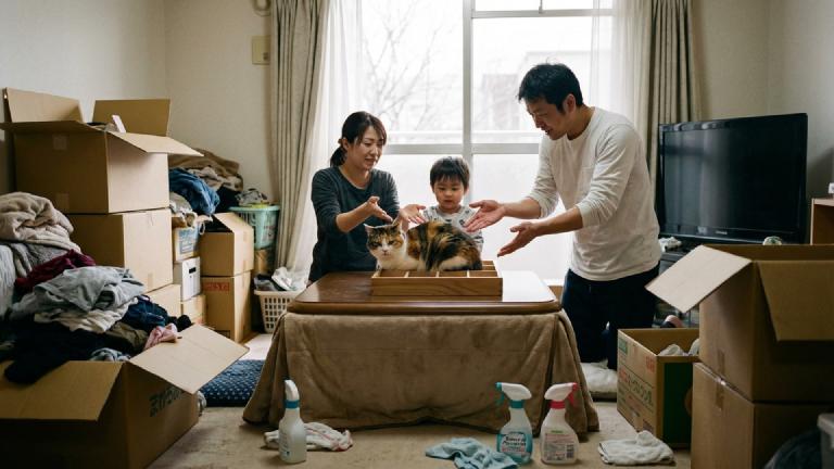 大掃除「猫の手」派遣、進捗率0％で継続決定 —— 全派遣猫が「段ボール検品」でストライキ