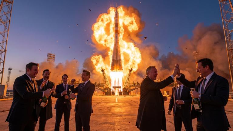 ロケット爆散で株価ストップ高、CEOが「次はもっと派手に爆破する」と涙の謝罪