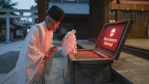 「神様、応答なし」 賽銭完全電子化の神社、ランサムウェアで御神体が暗号化される