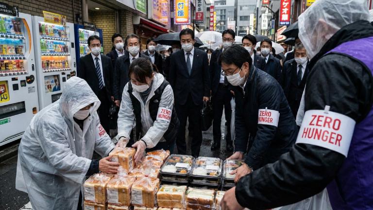 「飢餓をなくせ」活動家集団、市内の食料を全量買い占め人工飢饉を引き起こす ― 独占こそ平等の第一歩と主張