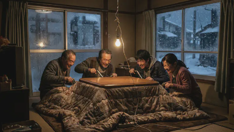 Heartwarming Drama Finale Reveals Family Bonding Was Actually Forced Labor on Human-Powered Kotatsu Generator — Government Hails It as 'Beautiful Self-Reliance,' Plans Nationwide Distribution