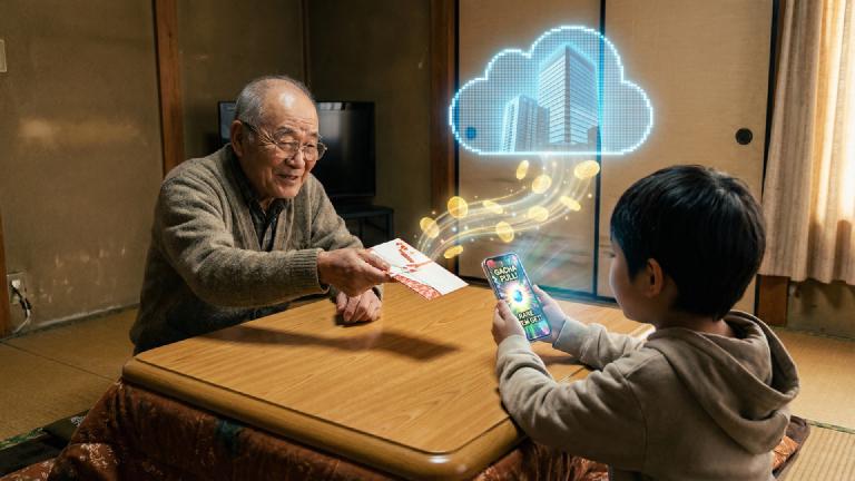 Government Officially Approves Otoshidama as 'Pension Laundering': Grandchildren's Mobile Game Spending Now 'Tax-Free Public Works'