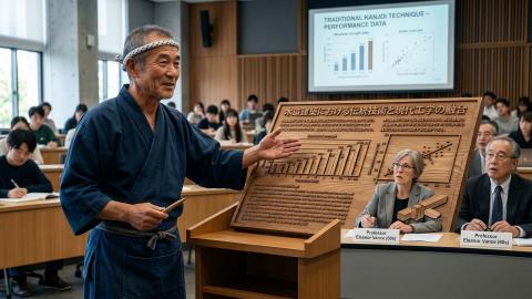 World-Class Science Journal, Furious Over AI Fabrication, Limits Paper Submissions to 'Wood Carving' — Physics Prize Goes to Local Shrine Carpenter