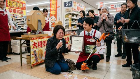 福引特賞「地価最下位の土地」、当選者がレジ前で号泣。消費者庁「当たったら全力で逃げろ」